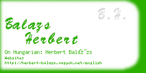 balazs herbert business card